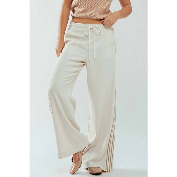 Urban Daizy Wide Leg Drawstring Stripe Lounge Pants - Picture 3 of 6